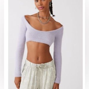 Urban Outfitters lavender cropped sweater
